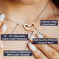 To My Beloved Granddaughter - Straighten Your Crown - Interlocking Hearts Necklace - Celeste Jewel