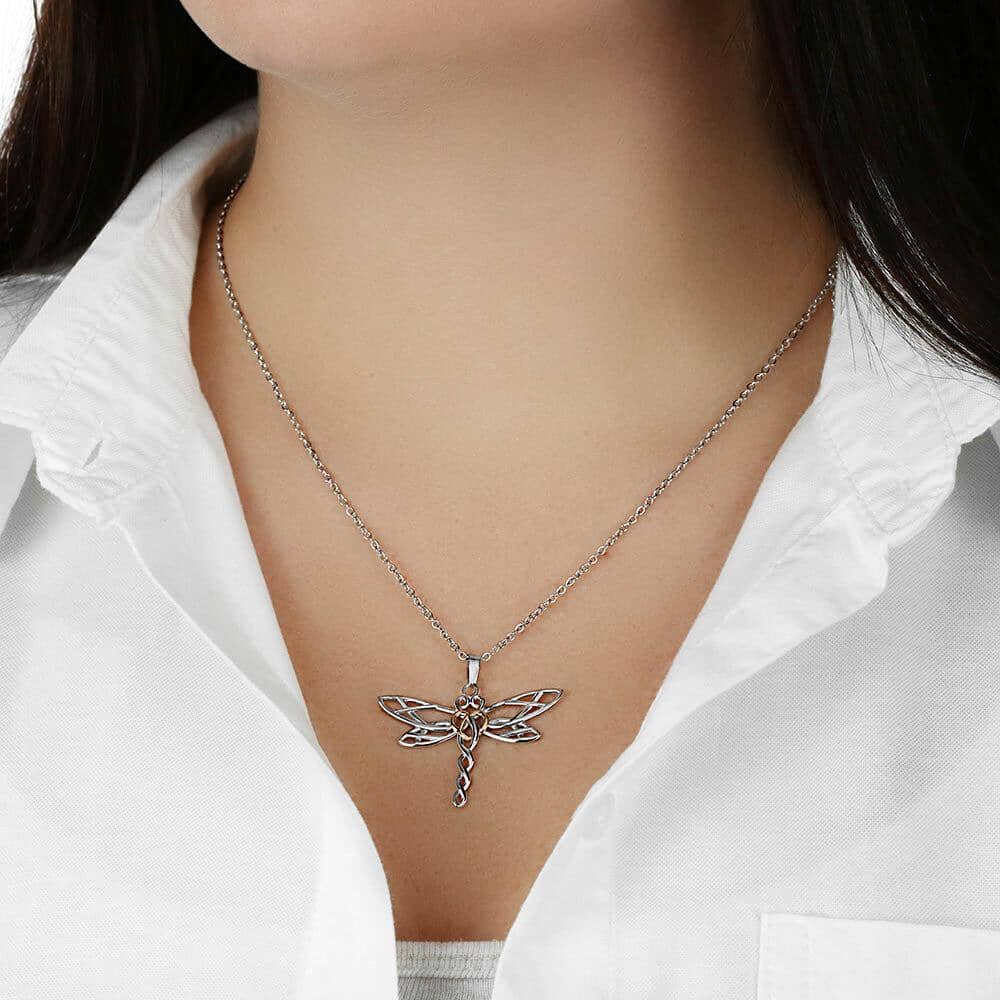 To My Best Friend - Always There - Dragonfly Necklace - Celeste Jewel