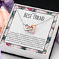 To My Best Friend - Because Of You - Interlocking Hearts Necklace - Celeste Jewel