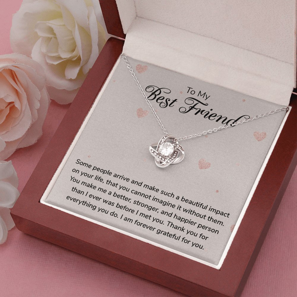 To My Best Friend - Forever Grateful - Love Knot Necklace - Celeste Jewel