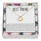 To My Best Friend Gift - Because Of You - Dainty Heart Necklace - Celeste Jewel