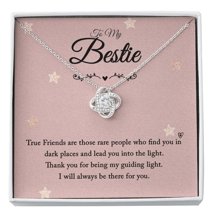 To My Bestie - True Friends - Love Knot Necklace - Celeste Jewel