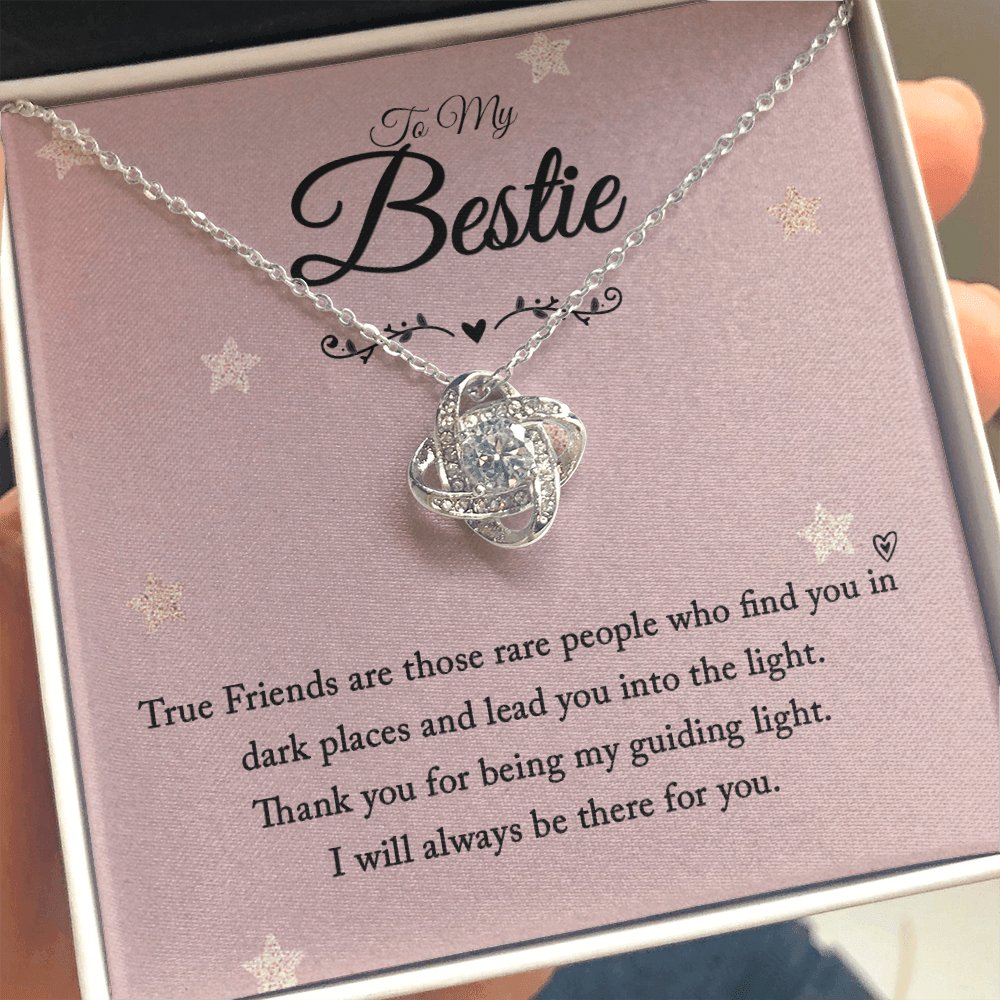 To My Bestie - True Friends - Love Knot Necklace - Celeste Jewel
