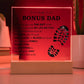 To My Bonus Dad Gift - Acrylic Square Plaque - Celeste Jewel