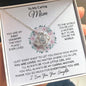 To My Caring Mom (From Daughter) - Your Little Girl - Love Knot Necklace - Celeste Jewel