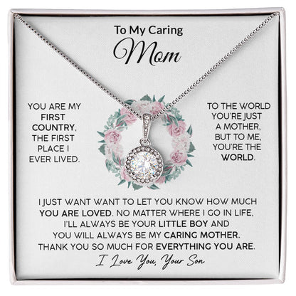To My Caring Mom - Your Little Boy - Eternal Hope Necklace - Celeste Jewel
