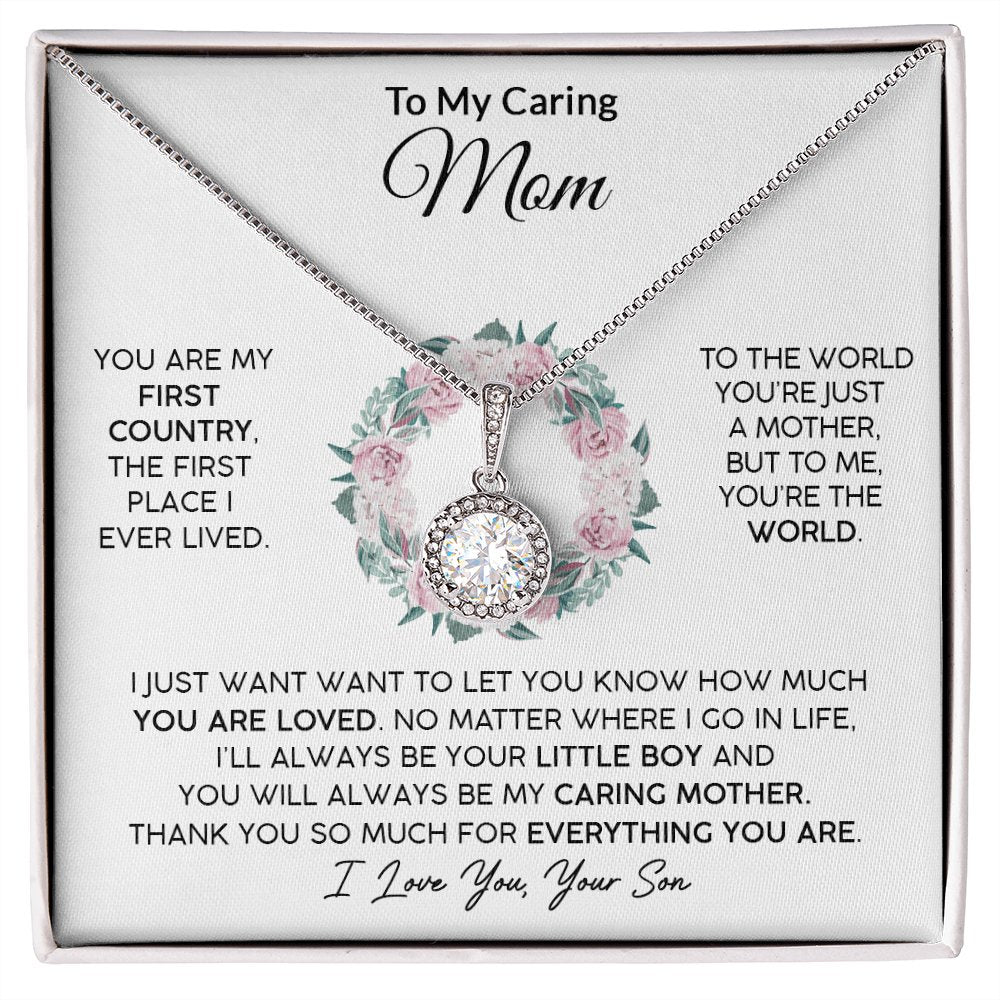 To My Caring Mom - Your Little Boy - Eternal Hope Necklace - Celeste Jewel