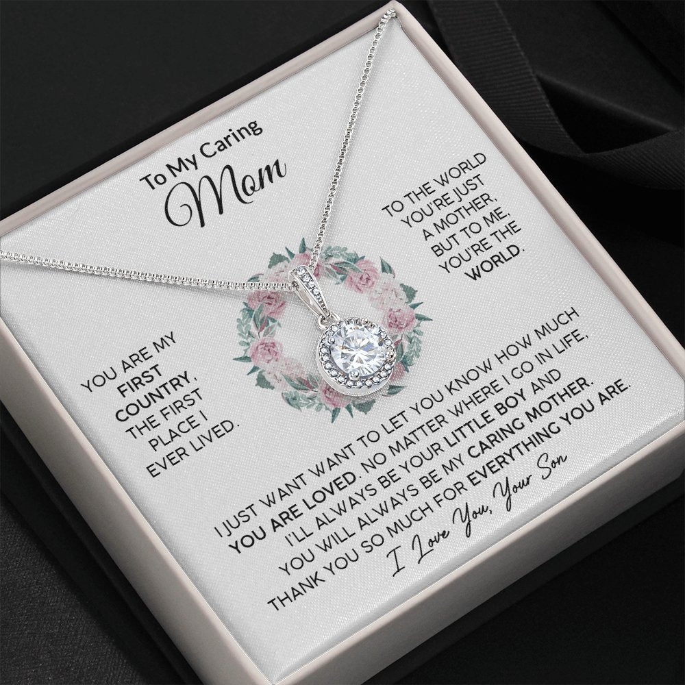 To My Caring Mom - Your Little Boy - Eternal Hope Necklace - Celeste Jewel