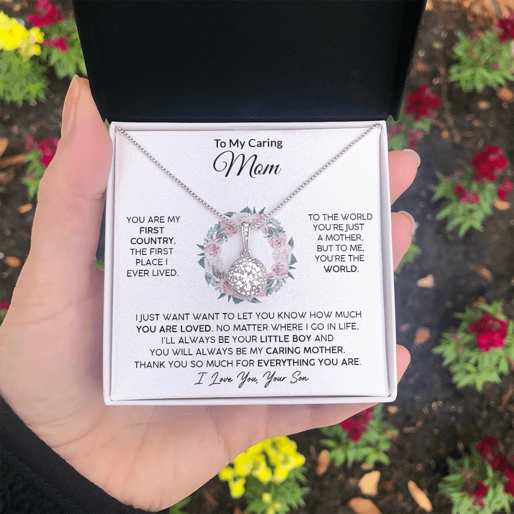 To My Caring Mom - Your Little Boy - Eternal Hope Necklace - Celeste Jewel