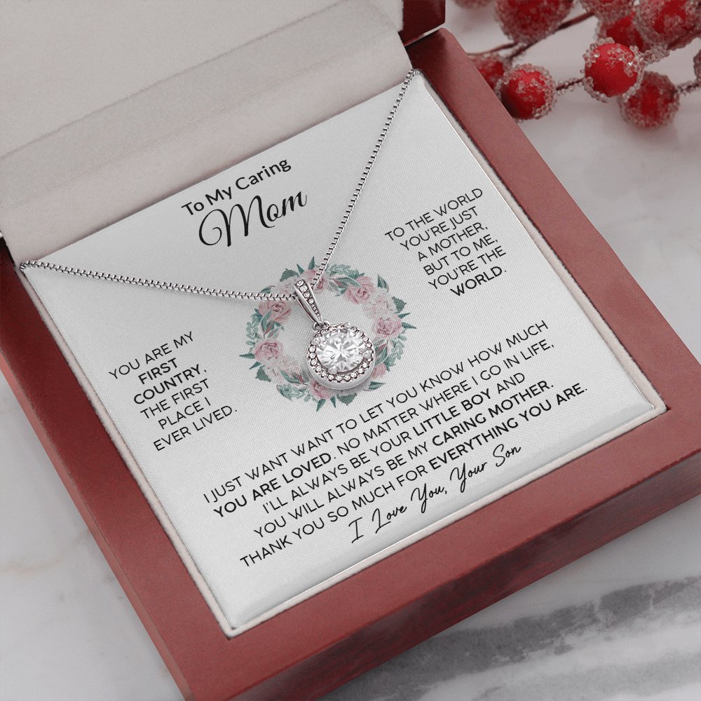 To My Caring Mom - Your Little Boy - Eternal Hope Necklace - Celeste Jewel
