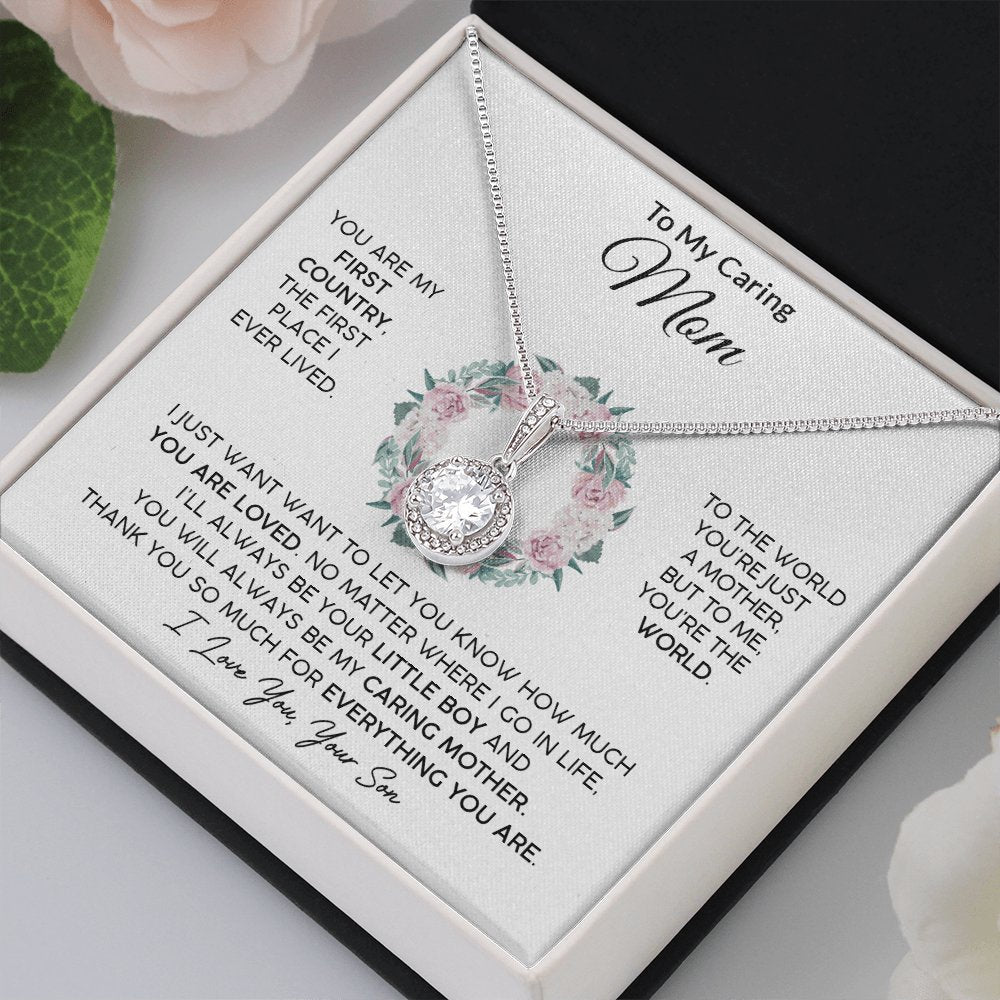 To My Caring Mom - Your Little Boy - Eternal Hope Necklace - Celeste Jewel