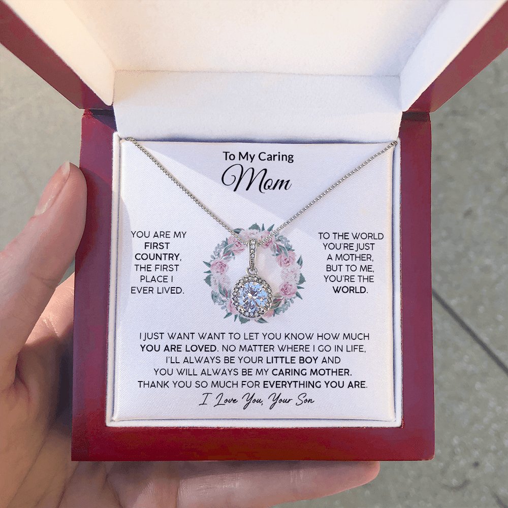 To My Caring Mom - Your Little Boy - Eternal Hope Necklace - Celeste Jewel