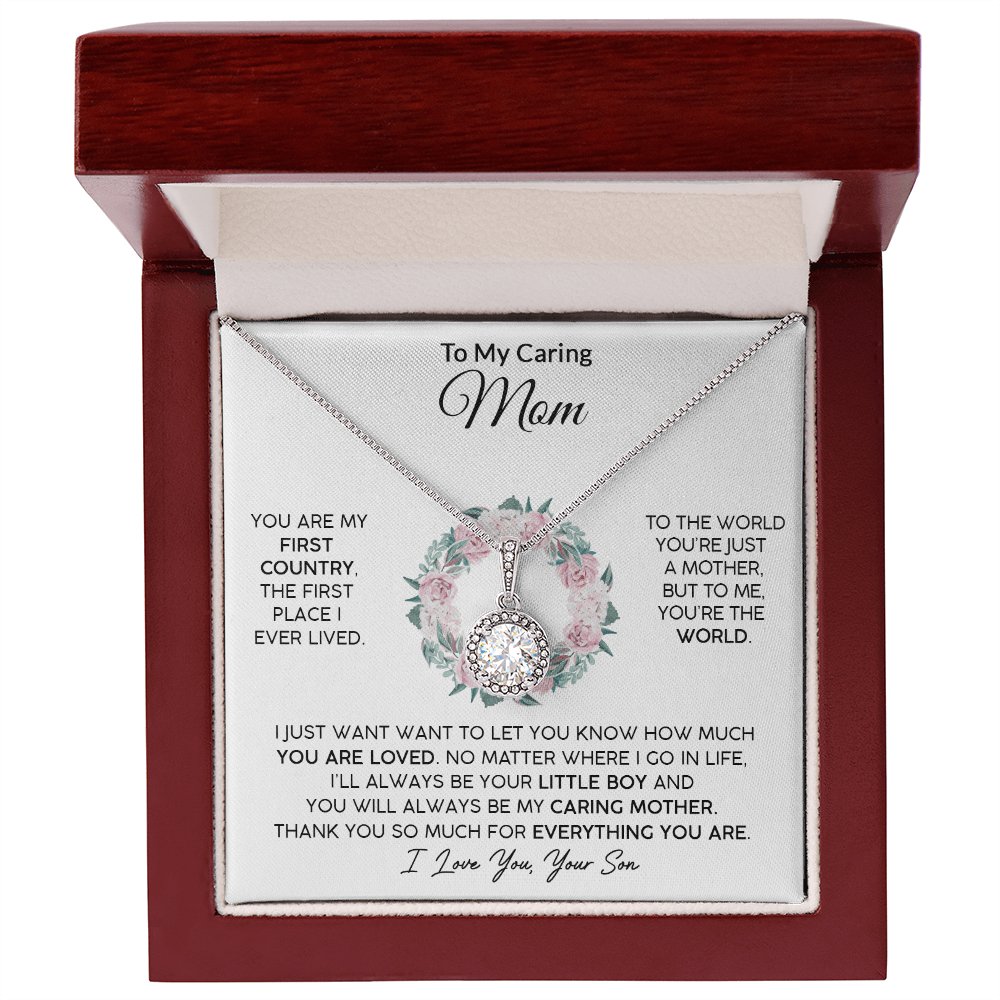 To My Caring Mom - Your Little Boy - Eternal Hope Necklace - Celeste Jewel