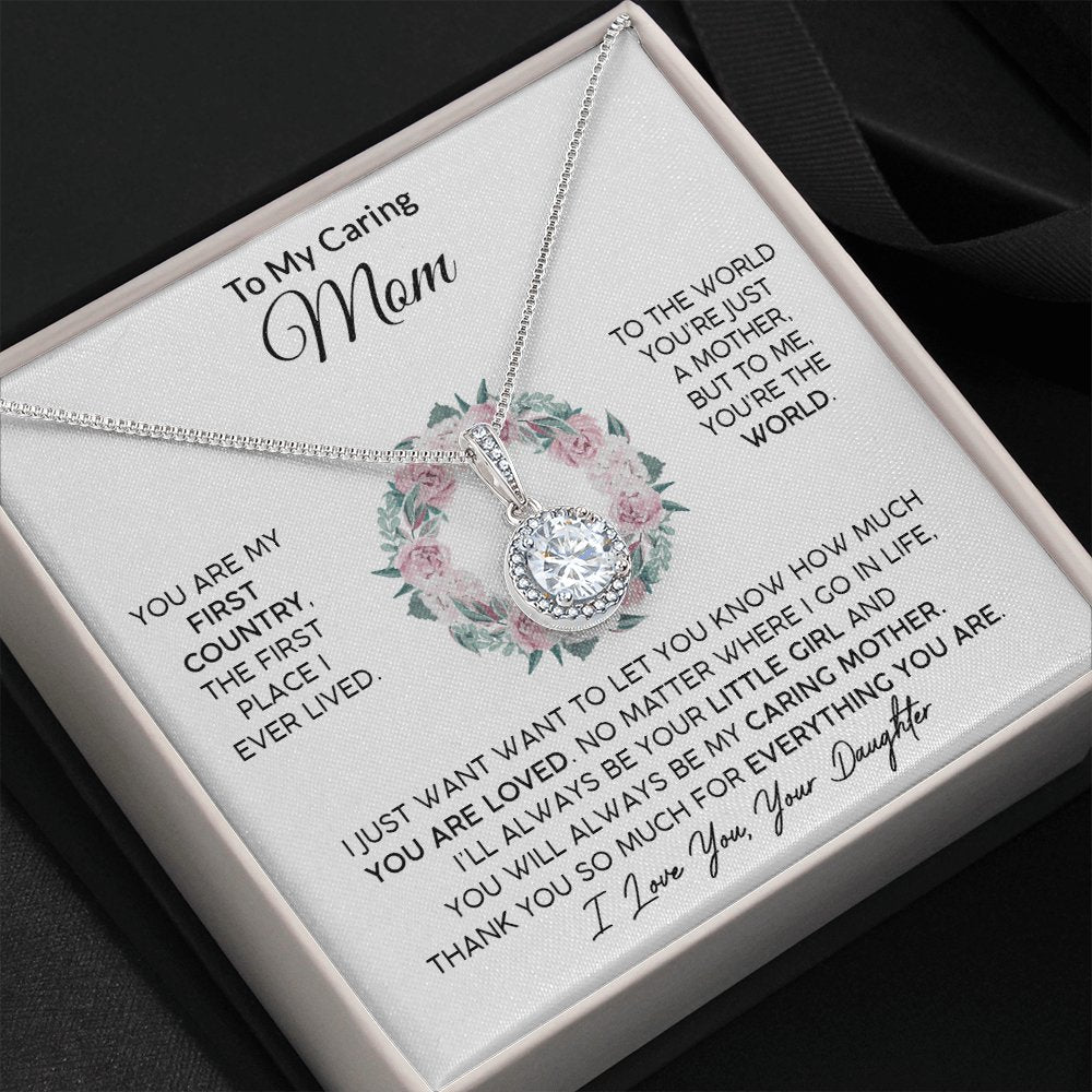 To My Caring Mom - Your Little Girl - Eternal Hope Necklace - Celeste Jewel