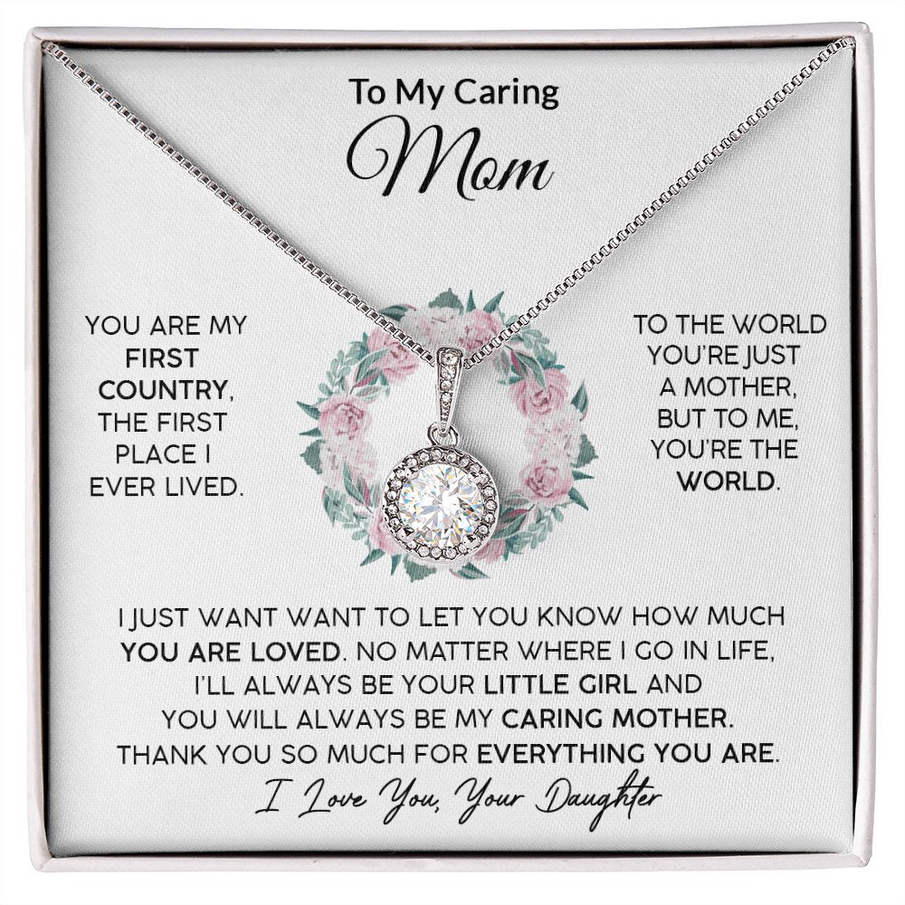 To My Caring Mom - Your Little Girl - Eternal Hope Necklace - Celeste Jewel