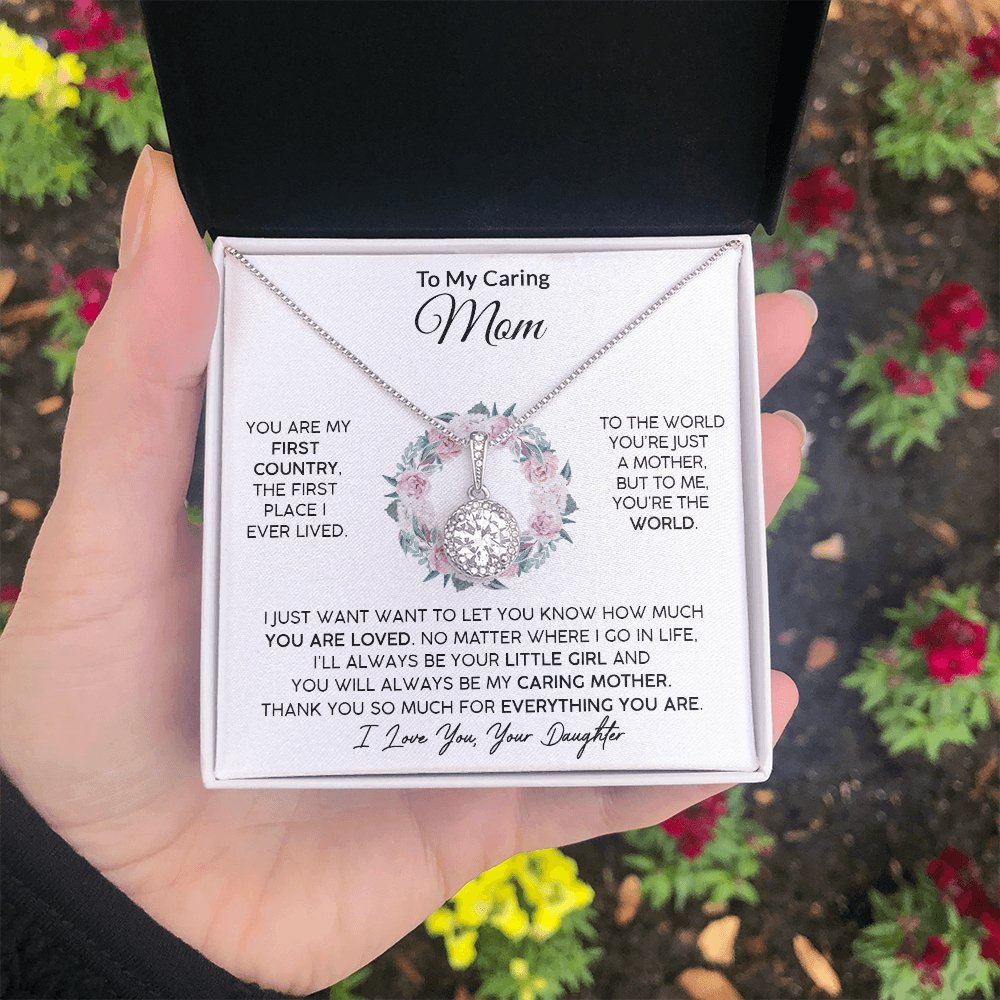 To My Caring Mom - Your Little Girl - Eternal Hope Necklace - Celeste Jewel
