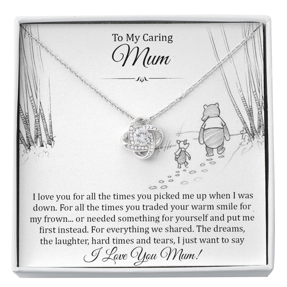 To My Caring Mum - For All The Times - Love Knot Necklace - Celeste Jewel