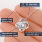To My Caring Mum (From Son) - Your Little Boy - Love Knot Necklace Jewelry 