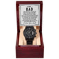 To My Dad - For All The Times - Black Chronograph Watch - Celeste Jewel