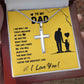 To My Dad - No Matter The Road - Personalized Cross Necklace - Celeste Jewel