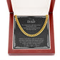 To My Dad - You Mean the World To Me - Cuban Link Chain Necklace - Celeste Jewel