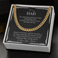 To My Dad - You Mean the World To Me - Cuban Link Chain Necklace - Celeste Jewel
