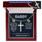 To My Daddy - Gift For New Dad - Personalized Cross Necklace - Celeste Jewel
