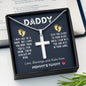 To My Daddy - Gift For New Dad - Personalized Cross Necklace - Celeste Jewel