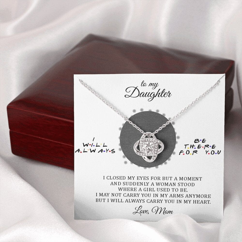 To My Daughter - Always Carry You In My Heart - Love Knot Necklace - Celeste Jewel