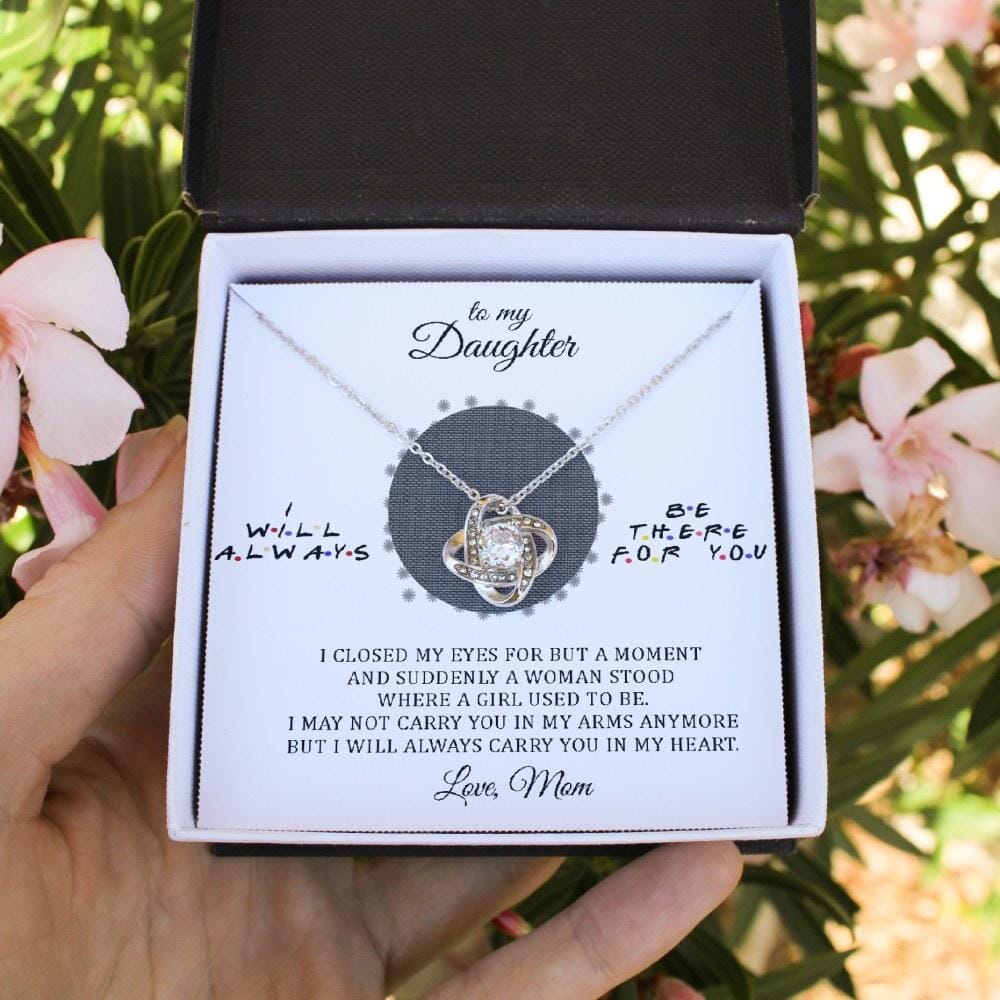 To My Daughter - Always Carry You In My Heart - Love Knot Necklace - Celeste Jewel