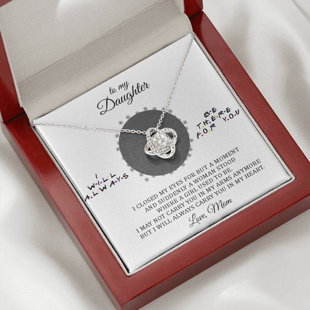 To My Daughter - Always Carry You In My Heart - Love Knot Necklace - Celeste Jewel