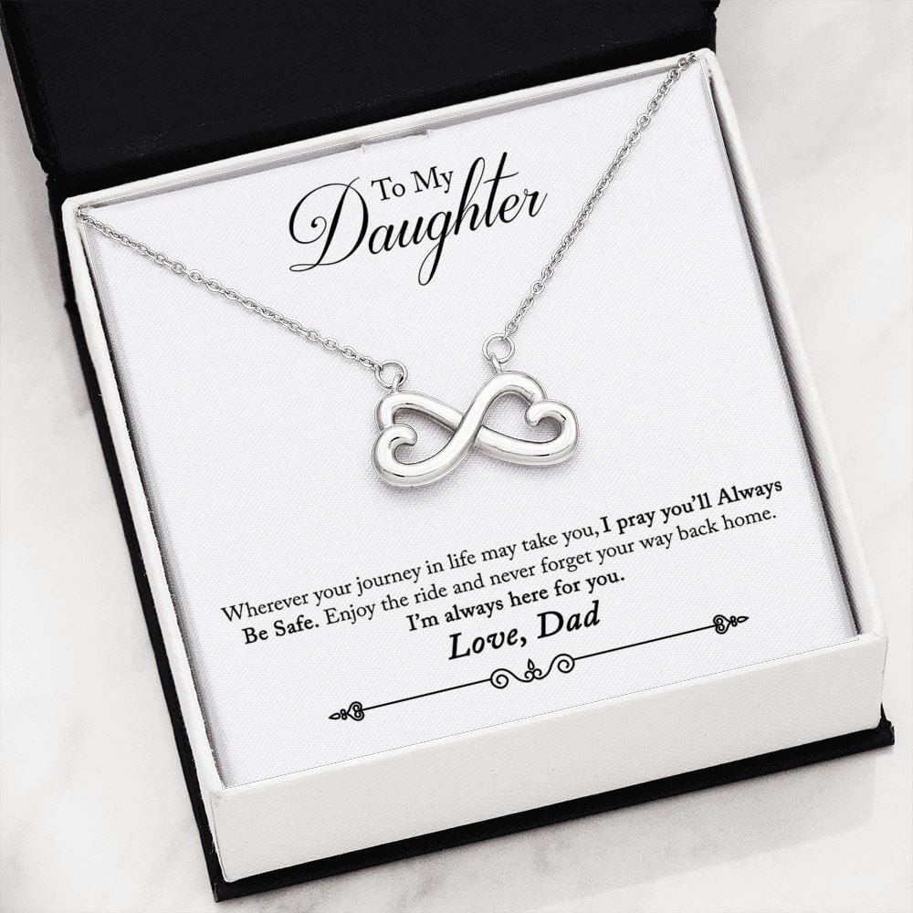 To My Daughter - Always Here For You - Infinity Necklace - Celeste Jewel