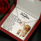 To My Daughter - Always My Baby Girl - Interlocking Hearts Necklace - Celeste Jewel