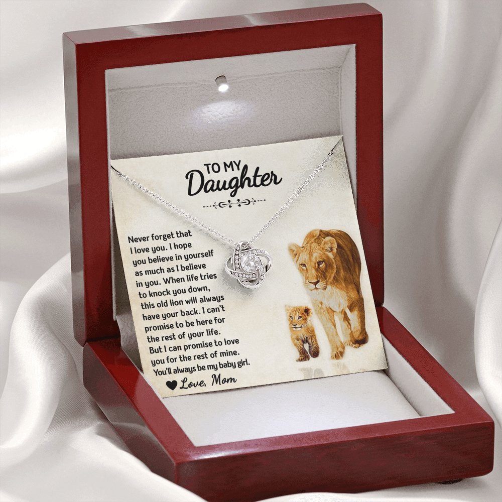 To My Daughter - Always My Baby Girl - Love Knot Necklace - Celeste Jewel
