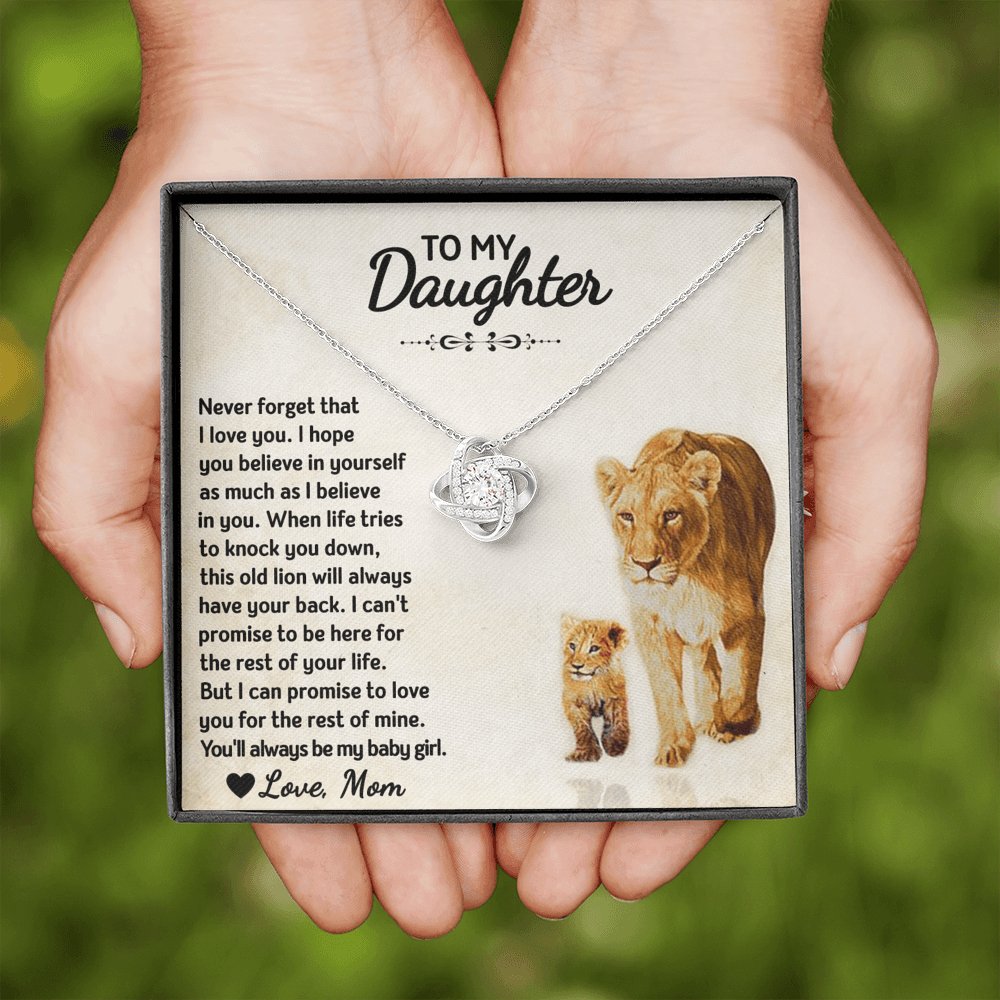 To My Daughter - Always My Baby Girl - Love Knot Necklace - Celeste Jewel