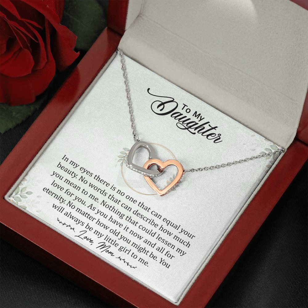 To My Daughter - Always My Little Girl - Interlocking Hearts Necklace - Celeste Jewel