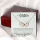 To My Daughter - Always My Little Girl - Interlocking Hearts Necklace - Celeste Jewel
