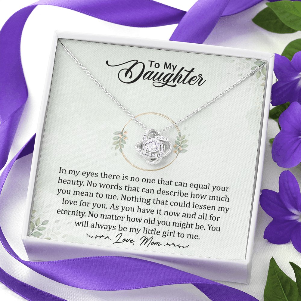 To My Daughter - Always My Little Girl - Love Knot Necklace - Celeste Jewel