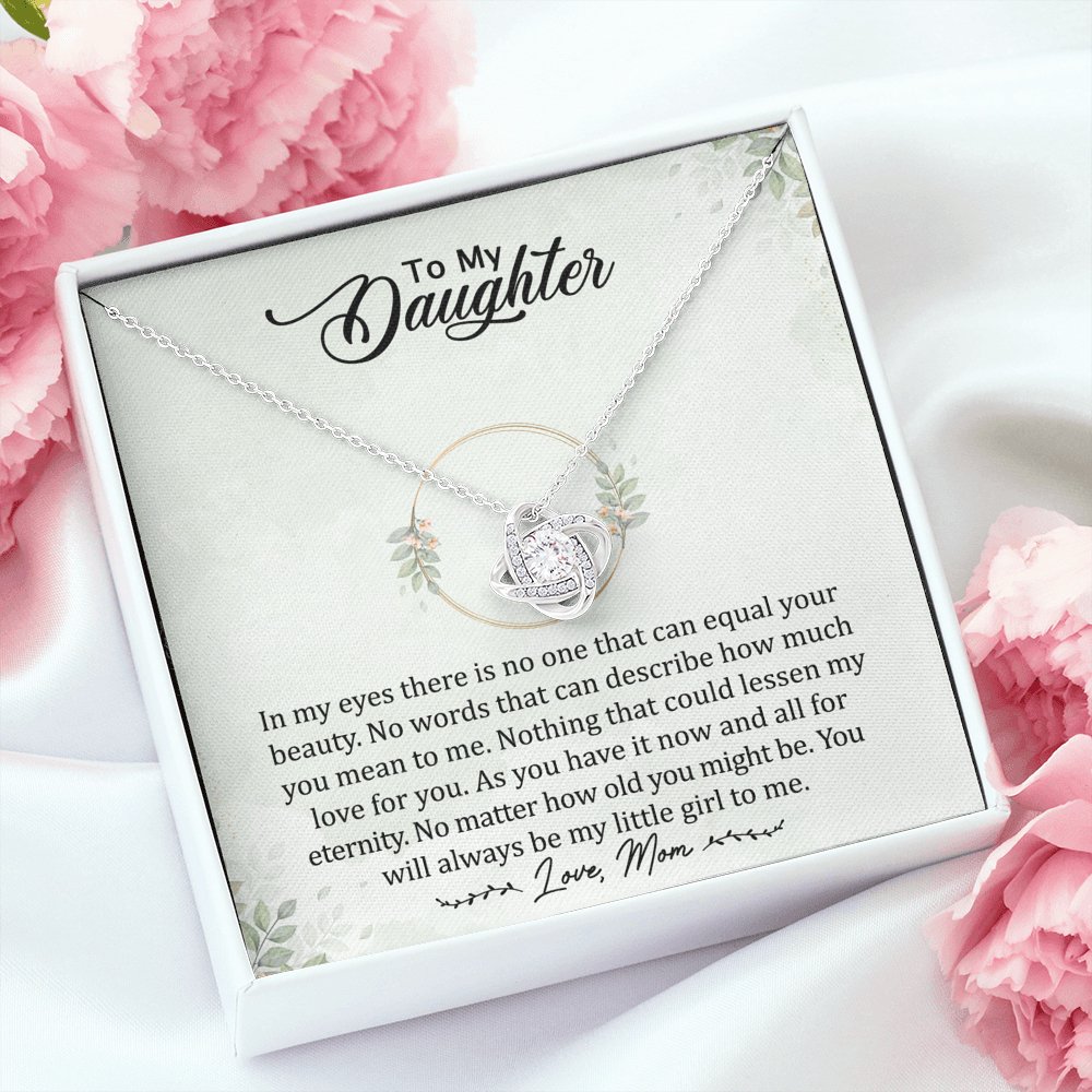 To My Daughter - Always My Little Girl - Love Knot Necklace - Celeste Jewel