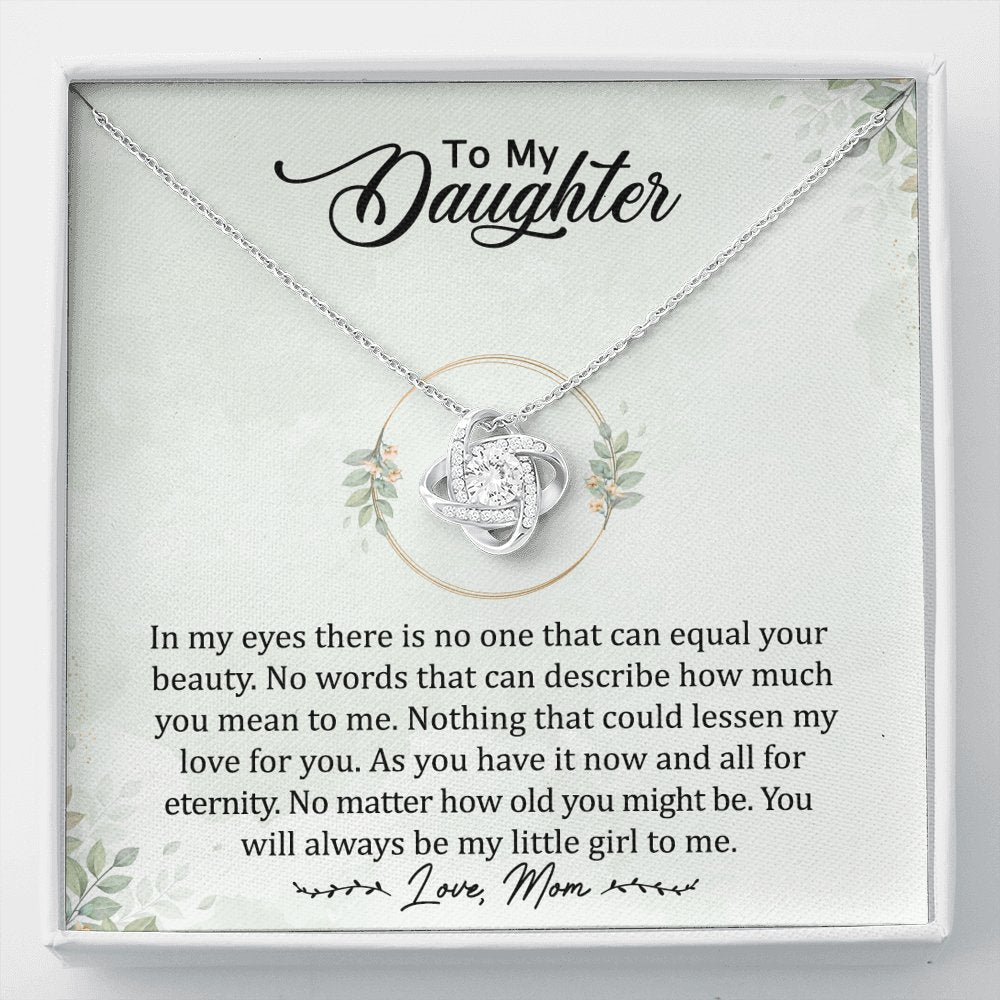 To My Daughter - Always My Little Girl - Love Knot Necklace - Celeste Jewel