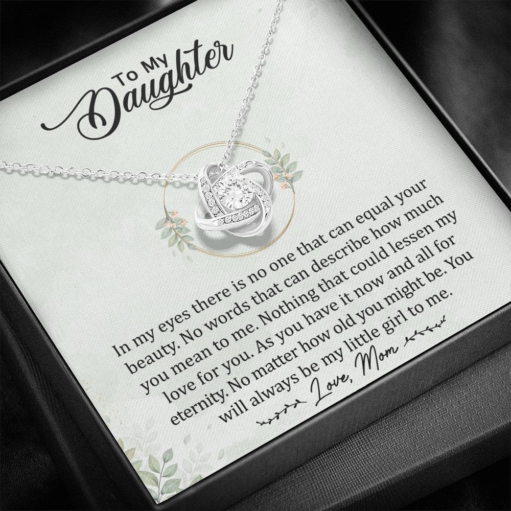 To My Daughter - Always My Little Girl - Love Knot Necklace - Celeste Jewel