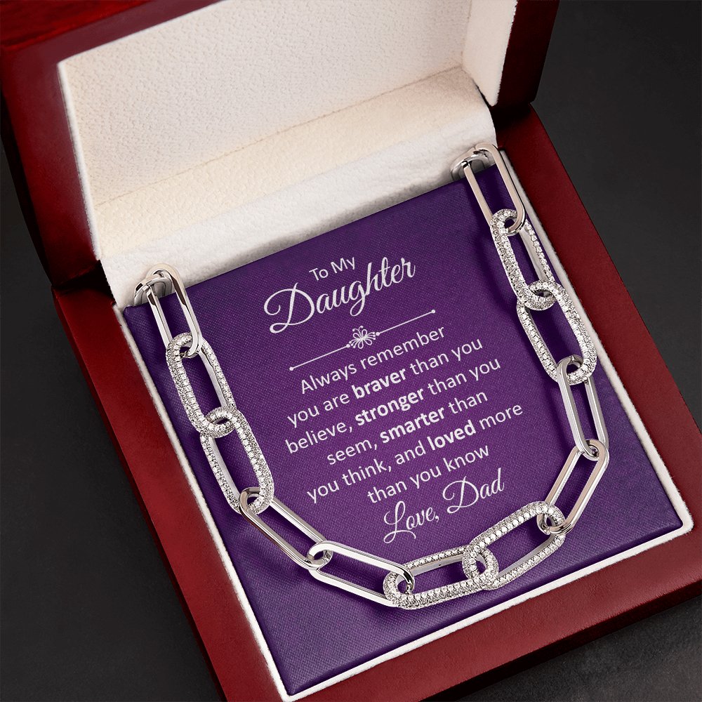 To My Daughter - Always Remember - Forever Linked Necklace - Celeste Jewel