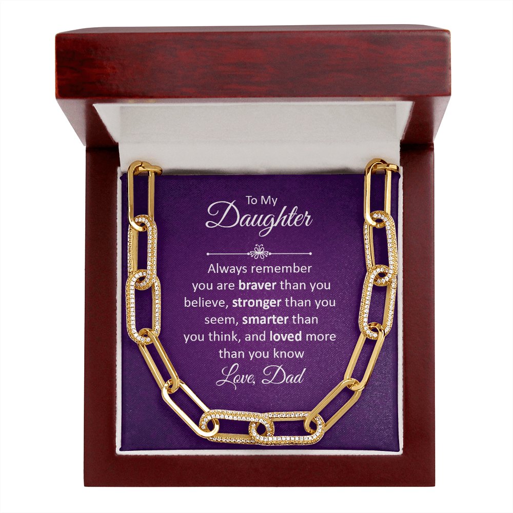 To My Daughter - Always Remember - Forever Linked Necklace - Celeste Jewel