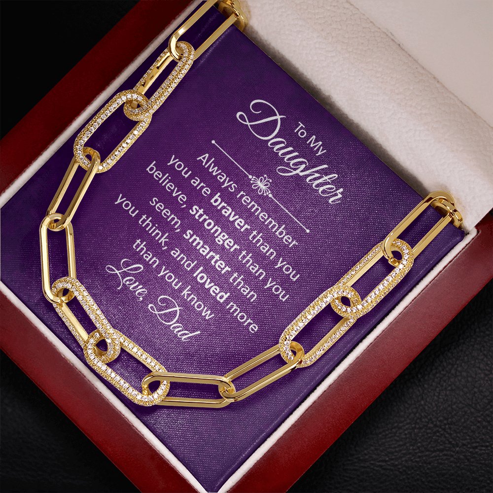 To My Daughter - Always Remember - Forever Linked Necklace - Celeste Jewel