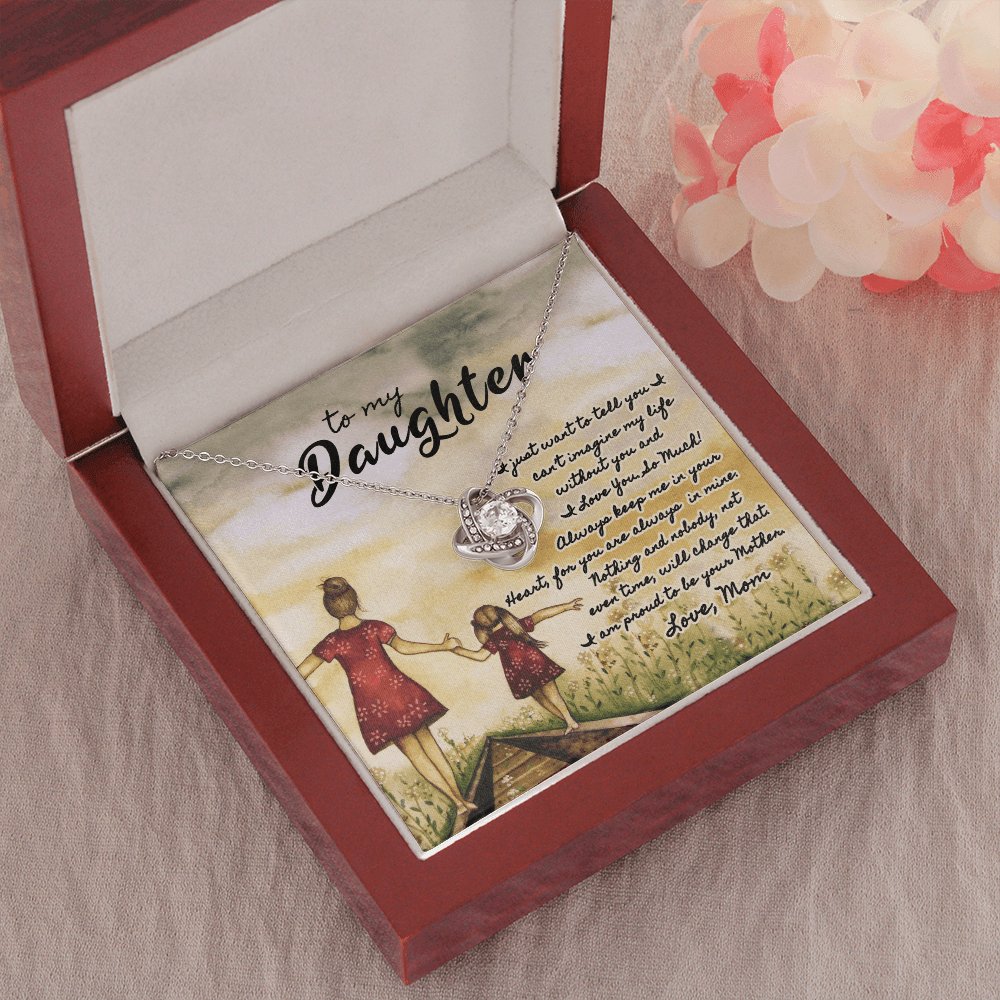 To My Daughter - Can't Imagine - Love Knot Necklace - Celeste Jewel