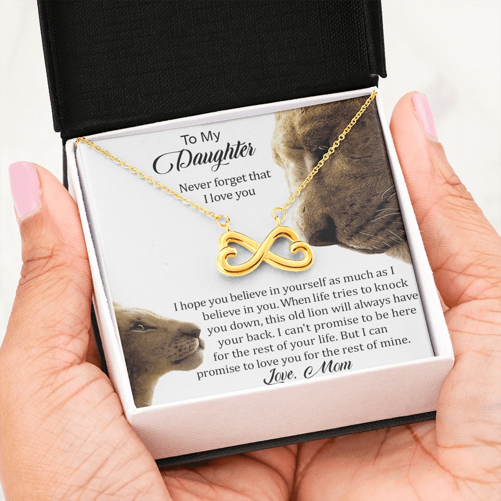 To My Daughter (From Mom) - Never Forget That I Love You - Infinity Necklace - Celeste Jewel