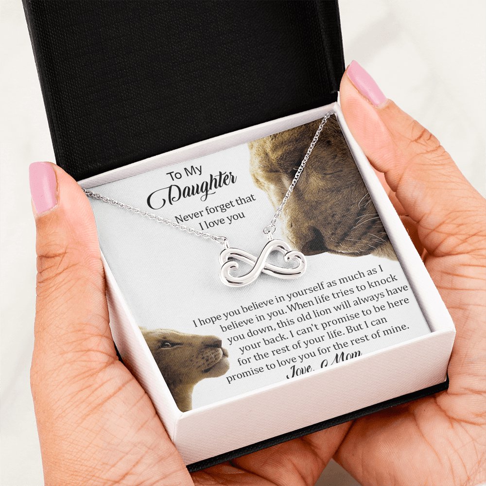 To My Daughter (From Mom) - Never Forget That I Love You - Infinity Necklace - Celeste Jewel