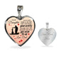 To My Daughter - Gift From Dad - Luxury Graphic Heart Necklace - Celeste Jewel