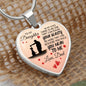 To My Daughter - Gift From Dad - Luxury Graphic Heart Necklace - Celeste Jewel
