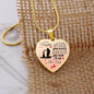 To My Daughter - Gift From Dad - Luxury Graphic Heart Necklace - Celeste Jewel